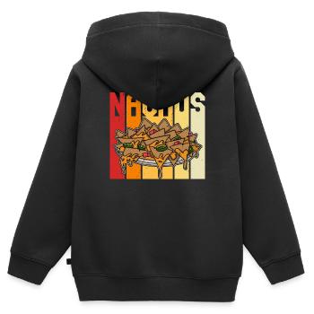 Nachos Jalapenos Cheese Mexico Mexican cuisine - Kinder Premium Organic Zip Hoodie - Schwarz - Hinten - AI Model Kid Male (0cm)