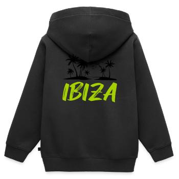 Ibiza - Sweat Premium à capuche zippé enfant bio - noir - Dos - AI Model Kid Male (0cm)