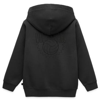Ballsport - Kinder Premium Organic Zip Hoodie - Schwarz - Hinten - AI Model Kid Male (0cm)