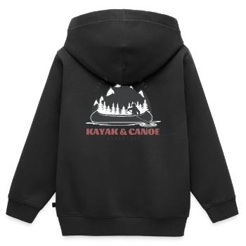 Wassersport - Kinder Premium Organic Zip Hoodie - Schwarz - Hinten - AI Model Kid Male (0cm)