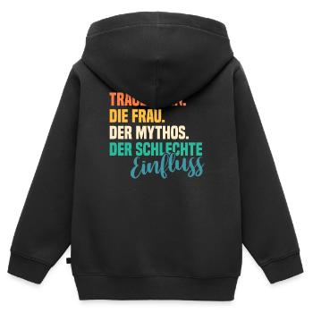 Hochzeit Junggesellenabschied Trauzeugin - Kinder Premium Organic Zip Hoodie - Schwarz - Hinten - AI Model Kid Male (0cm)