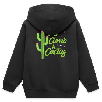 Go climb a Cactus - Kinder Premium Organic Zip Hoodie - Schwarz - Hinten - AI Model Kid Male (0cm)