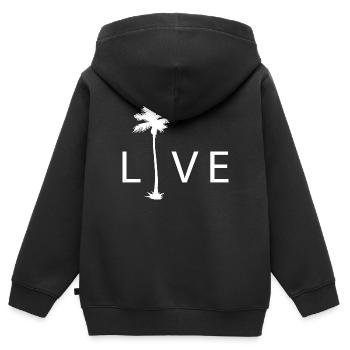 Surfing Surfboard Surfer Wassersport - Kinder Premium Organic Zip Hoodie - Schwarz - Hinten - AI Model Kid Male (0cm)