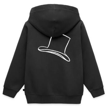 Cylindre - Sweat Premium à capuche zippé enfant bio - noir - Dos - AI Model Kid Male (0cm)