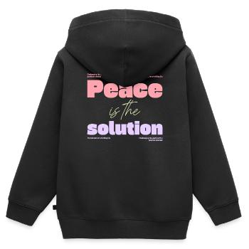 Geistige Gesundheit - Kinder Premium Organic Zip Hoodie - Schwarz - Hinten - AI Model Kid Male (0cm)