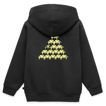 SUMO - Kinder Premium Organic Zip Hoodie - Schwarz - Hinten - AI Model Kid Male (0cm)