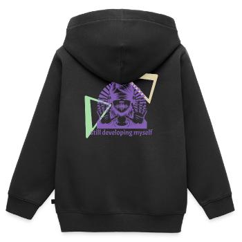 developing myself - Kinder Premium Organic Zip Hoodie - Schwarz - Hinten - AI Model Kid Male (0cm)