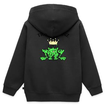 Prince Charming Frog King - Kids Premium Organic Zip-up Hoodie - black - Back - AI Model Kid Male (0cm)