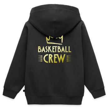 Équipe de basket-ball - Sweat Premium à capuche zippé enfant bio - noir - Dos - AI Model Kid Male (0cm)