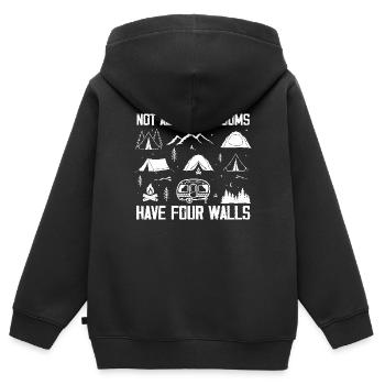 Not All Classrooms Have Four Walls Special - Kids Premium Organic Zip-up Hoodie - black - Back - AI Model Kid Male (0cm)