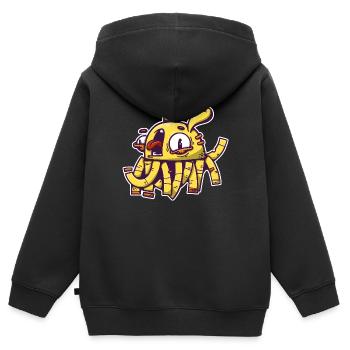 gelbe Ernte - Kinder Premium Organic Zip Hoodie - Schwarz - Hinten - AI Model Kid Male (0cm)