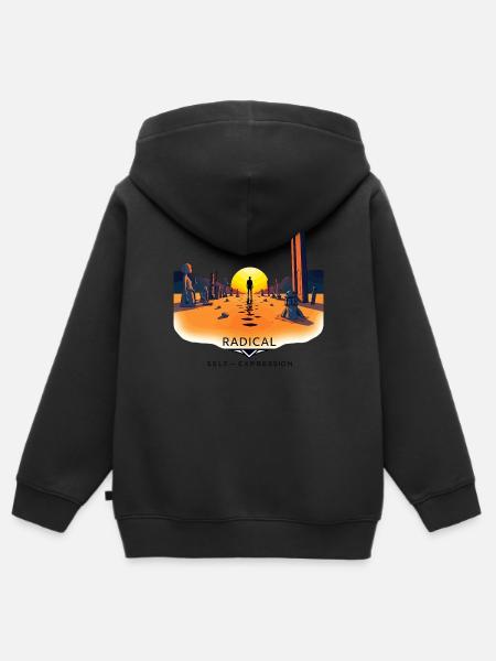 Radikale Selbstdarstellung - Kinder Premium Organic Zip Hoodie - Schwarz