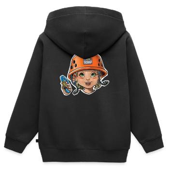 Little rock climber 1 - Kids Premium Organic Zip-up Hoodie - black - Back - AI Model Kid Male (0cm)