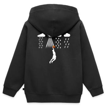 Basketball Season Basketball Gift - Kids Premium Organic Zip-up Hoodie - black - Back - AI Model Kid Male (0cm)