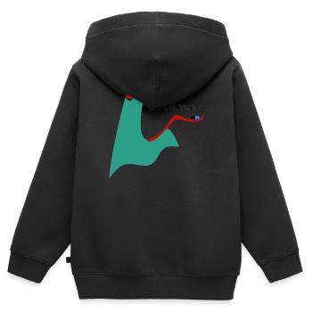 Mind control - Kids Premium Organic Zip-up Hoodie - black - Back - AI Model Kid Male (0cm)