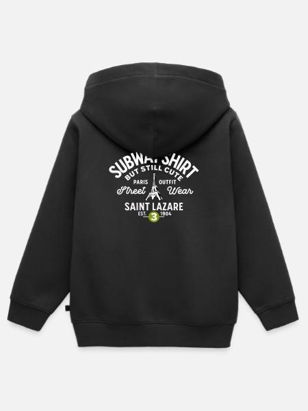 Suway-Hemd Parisstation St Lazare - Kinder Premium Organic Zip Hoodie - Schwarz