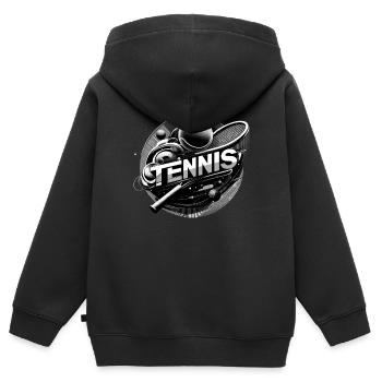 Tennis is the sport for men and women - Kids Premium Organic Zip-up Hoodie - black - Back - AI Model Kid Male (0cm)