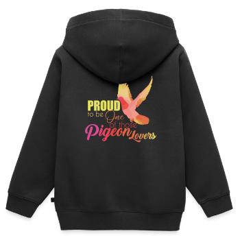 Pigeon - Sweat Premium à capuche zippé enfant bio - noir - Dos - AI Model Kid Male (0cm)