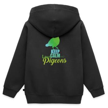 Pigeon - Sweat Premium à capuche zippé enfant bio - noir - Dos - AI Model Kid Male (0cm)