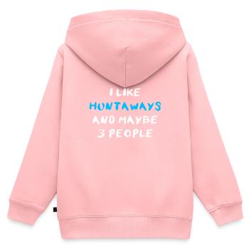 Chasser - Sweat Premium à capuche zippé enfant bio - rose - Dos - AI Model Kid Female (0cm)