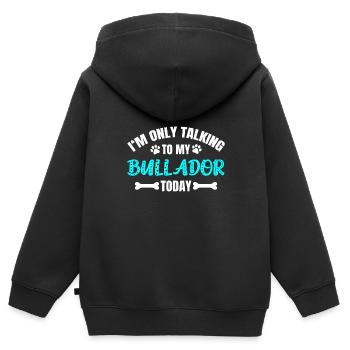 Bullador - Sweat Premium à capuche zippé enfant bio - noir - Dos - AI Model Kid Male (0cm)