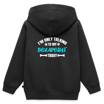 Boxapoint - Sweat Premium à capuche zippé enfant bio - noir - Dos - AI Model Kid Male (0cm)