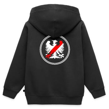 Der polnische Adler - Kinder Premium Organic Zip Hoodie - Schwarz - Hinten - AI Model Kid Male (0cm)