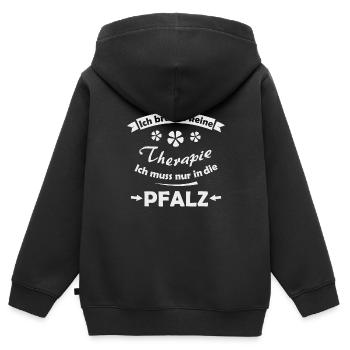 Die Pfälzer - Kinder Premium Organic Zip Hoodie - Schwarz - Hinten - AI Model Kid Male (0cm)