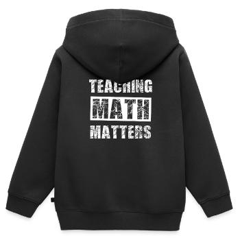 Les mathématiciens - Sweat Premium à capuche zippé enfant bio - noir - Dos - AI Model Kid Male (0cm)
