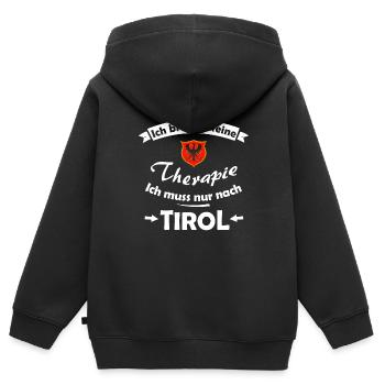 Ferien in Tirol - Kinder Premium Organic Zip Hoodie - Schwarz - Hinten - AI Model Kid Male (0cm)