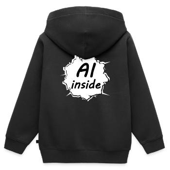 Computer Intelligenz - Kinder Premium Organic Zip Hoodie - Schwarz - Hinten - AI Model Kid Male (0cm)