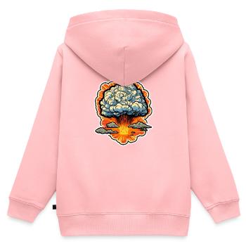 Explosion Fireworks Pyrotechnics - Kids Premium Organic Zip-up Hoodie - rose - Back - AI Model Kid Female (0cm)