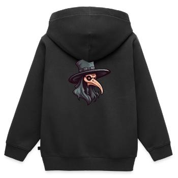 Peste Docteur Docteur Docteur - Sweat Premium à capuche zippé enfant bio - noir - Dos - AI Model Kid Male (0cm)