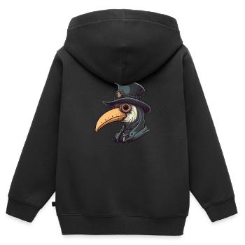 Peste Docteur Docteur Docteur - Sweat Premium à capuche zippé enfant bio - noir - Dos - AI Model Kid Male (0cm)
