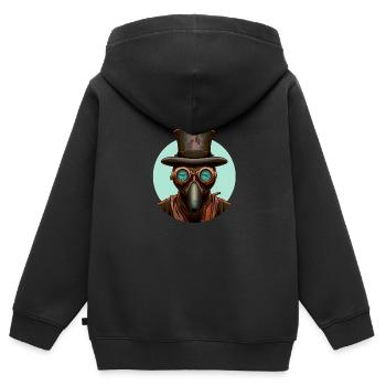 Peste Docteur Docteur Docteur - Sweat Premium à capuche zippé enfant bio - noir - Dos - AI Model Kid Male (0cm)