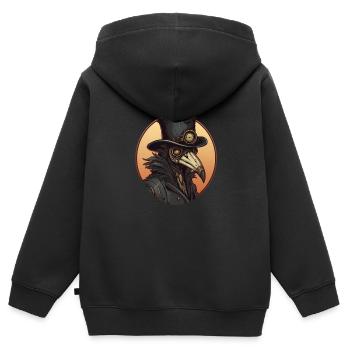 Peste Docteur Docteur Docteur - Sweat Premium à capuche zippé enfant bio - noir - Dos - AI Model Kid Male (0cm)