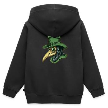 Peste Docteur Docteur Docteur - Sweat Premium à capuche zippé enfant bio - noir - Dos - AI Model Kid Male (0cm)