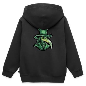 Pestdoktor Doktor Arzt - Kinder Premium Organic Zip Hoodie - Schwarz - Hinten - AI Model Kid Male (0cm)