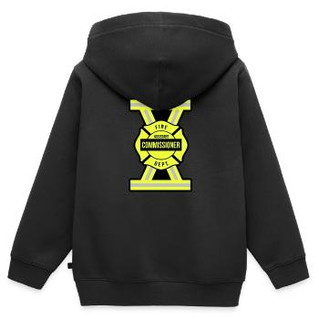 Stellvertretender Leiter Der Feuerwehr - Kinder Premium Organic Zip Hoodie - Schwarz - Hinten - AI Model Kid Male (0cm)