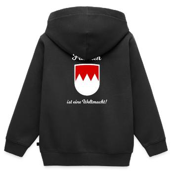 L’équipe de Franconie - Sweat Premium à capuche zippé enfant bio - noir - Dos - AI Model Kid Male (0cm)