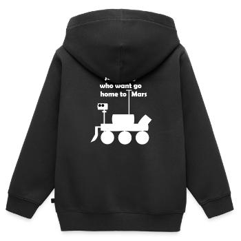 Ausflug ins Weltall - Kinder Premium Organic Zip Hoodie - Schwarz - Hinten - AI Model Kid Male (0cm)
