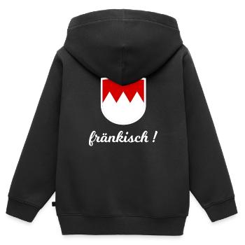 Fränkisch in Süddeutschland - Kinder Premium Organic Zip Hoodie - Schwarz - Hinten - AI Model Kid Male (0cm)