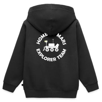 La mission planétaire - Sweat Premium à capuche zippé enfant bio - noir - Dos - AI Model Kid Male (0cm)