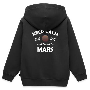 L’espace et les missions spatiales - Sweat Premium à capuche zippé enfant bio - noir - Dos - AI Model Kid Male (0cm)