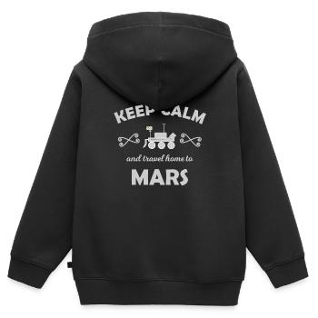L’équipe de la mission Mars - Sweat Premium à capuche zippé enfant bio - noir - Dos - AI Model Kid Male (0cm)
