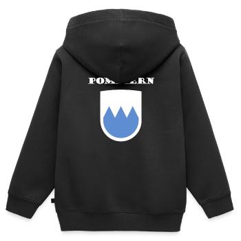 Chez soi en Poméranie - Sweat Premium à capuche zippé enfant bio - noir - Dos - AI Model Kid Male (0cm)