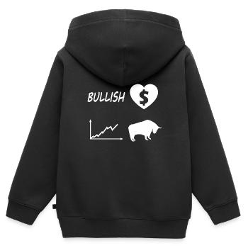 Investor und Kapitalist - Kinder Premium Organic Zip Hoodie - Schwarz - Hinten - AI Model Kid Male (0cm)