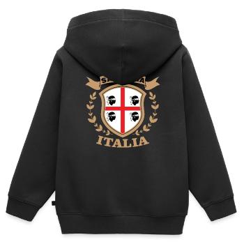 Sardegna Italia Geschenk Sardinien Sarden - Kinder Premium Organic Zip Hoodie - Schwarz - Hinten - AI Model Kid Male (0cm)