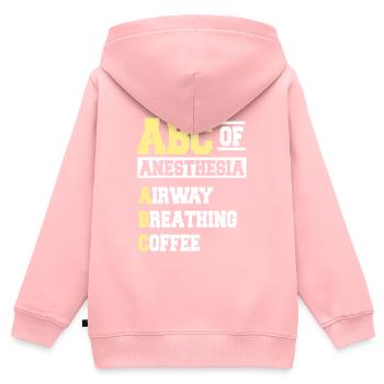 ABC Of Anesthesia - Kids Premium Organic Zip-up Hoodie - rose - Back - AI Model Kid Female (0cm)
