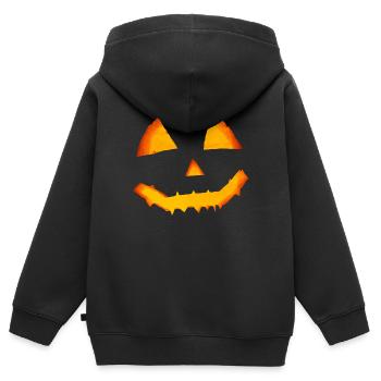 Halloween pumpkin - Kids Premium Organic Zip-up Hoodie - black - Back - AI Model Kid Male (0cm)